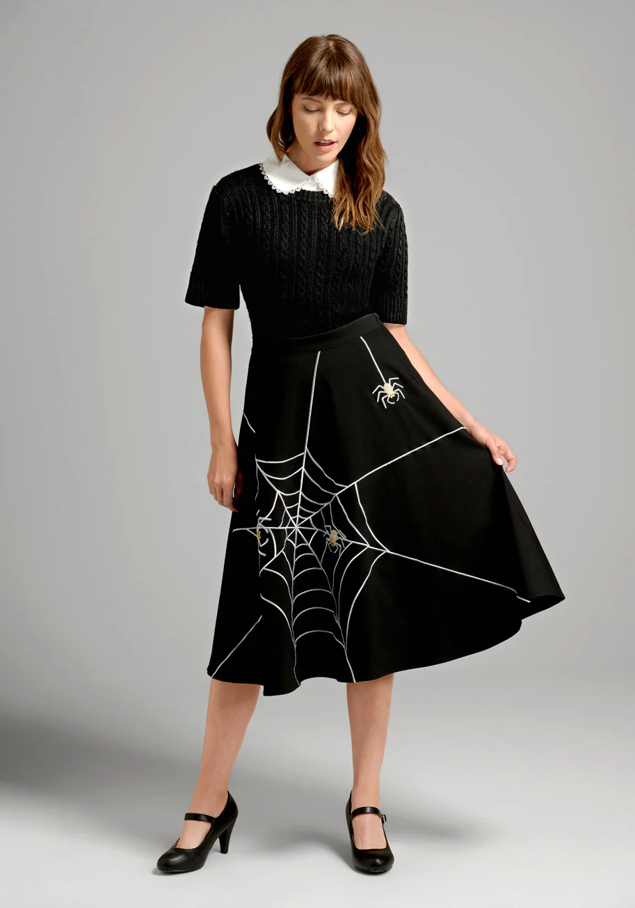 Just This Sway A-Line Skirt: Spooky Edition! - Olabens