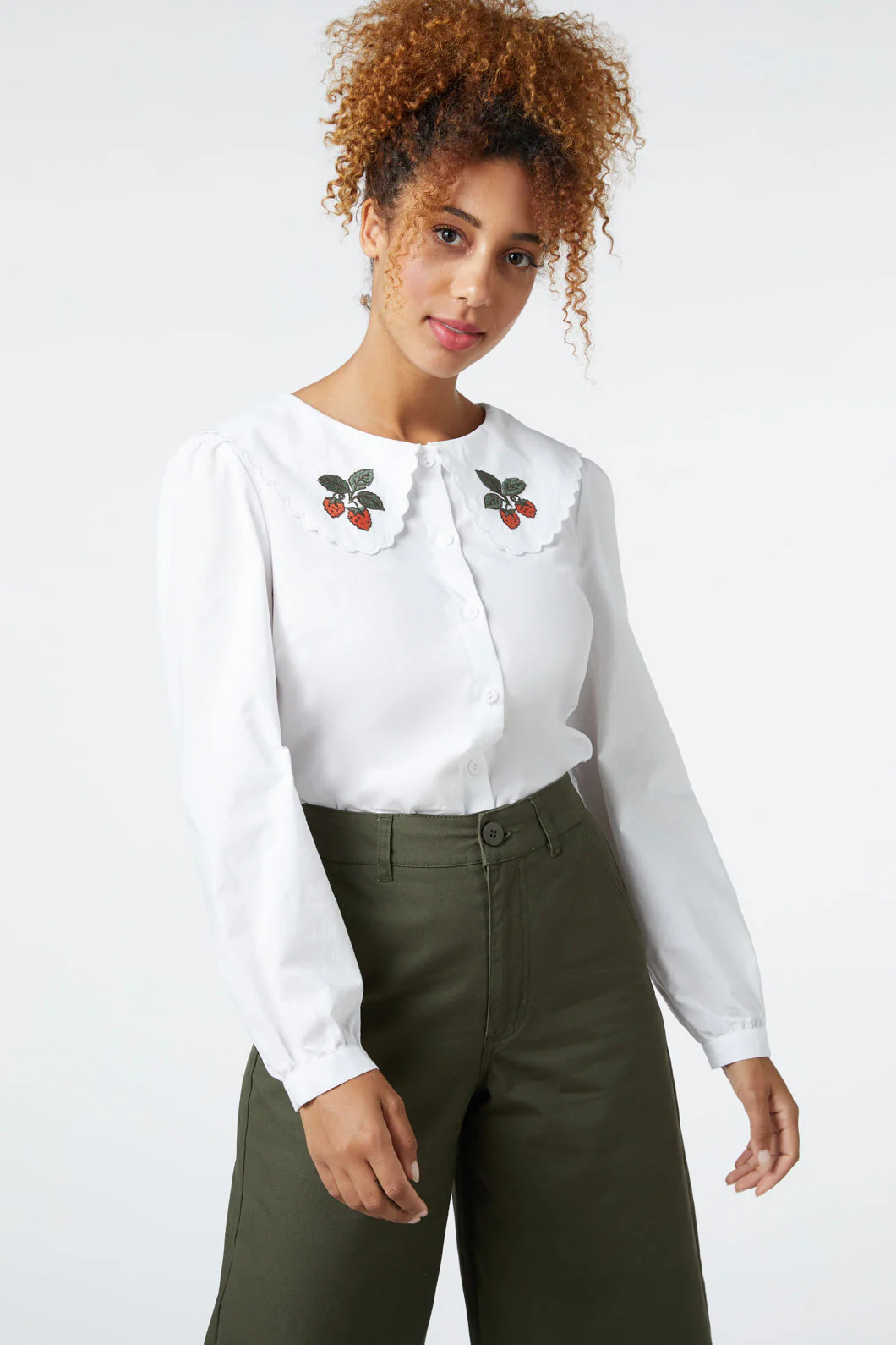 Berry Embroidered Blouse - Olabens