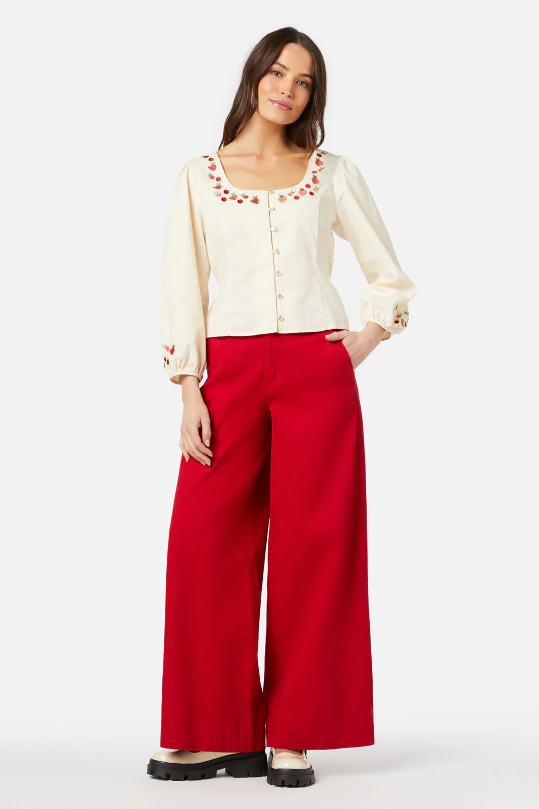 Bessie Embroidered Top - Olabens