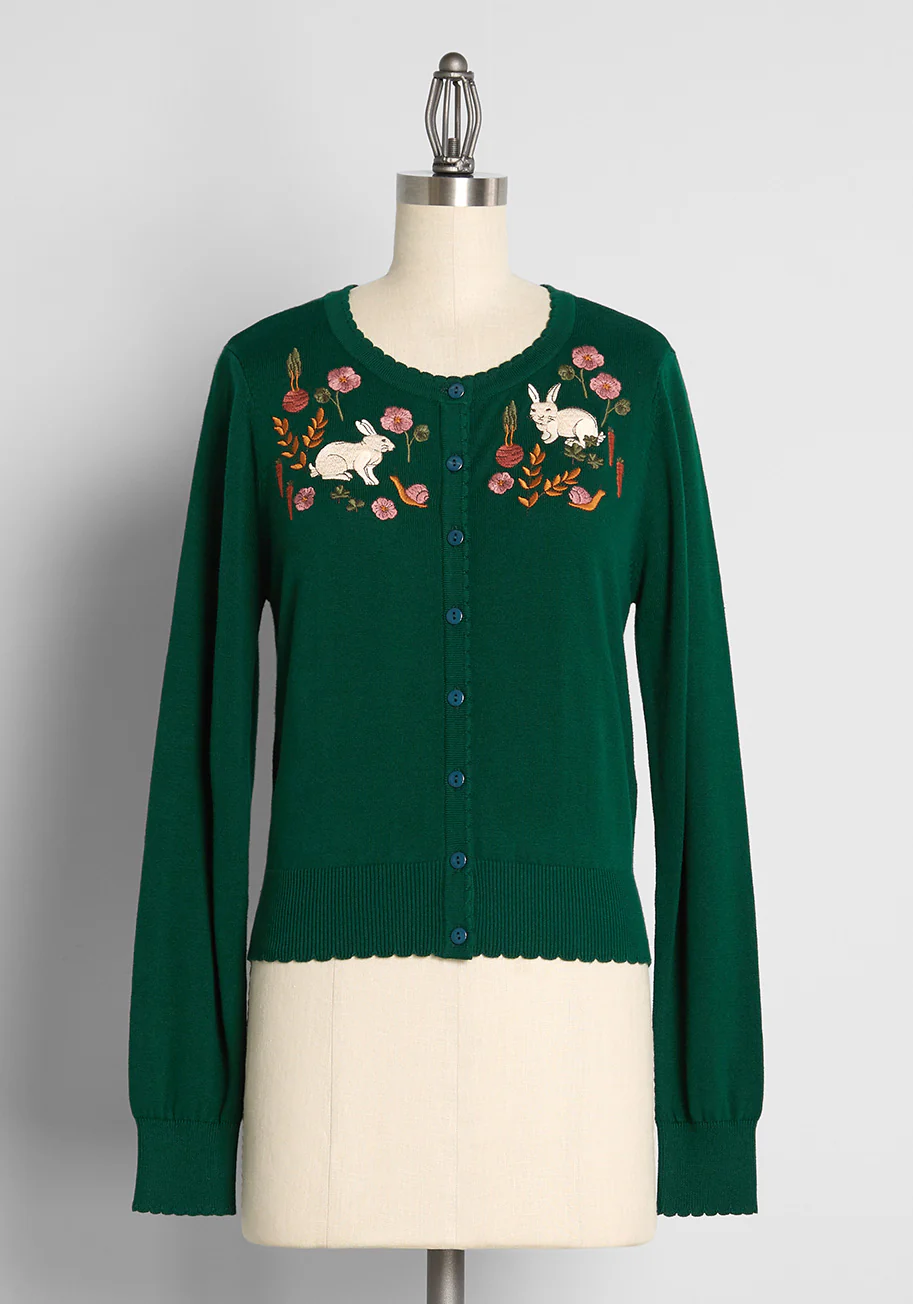 Isnyt x Princess Highway Embroidered Bunny Cardigan - Olabens