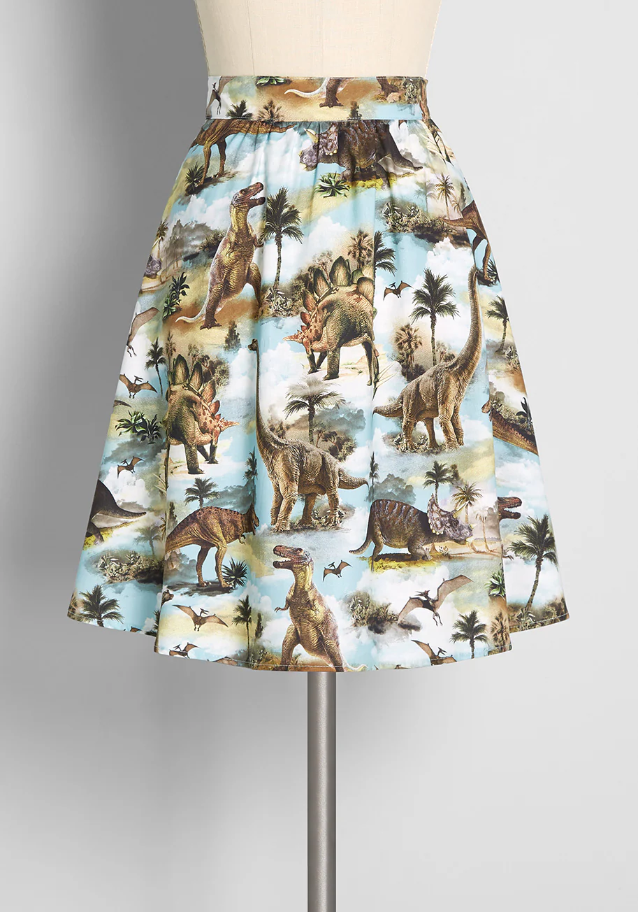 Ferocious and Fearless A-Line Skirt - Olabens