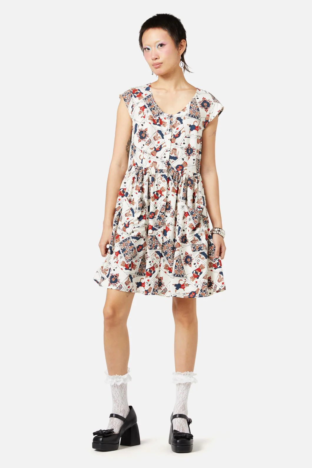 Queen Of Cats Print Dress - Olabens