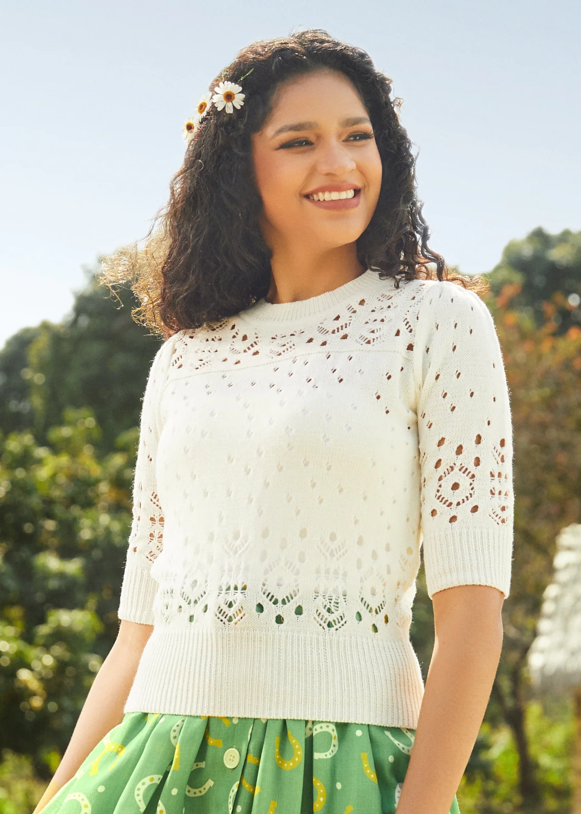 A Dash of Darling Short Sleeve Pullover Sweater - Olabens