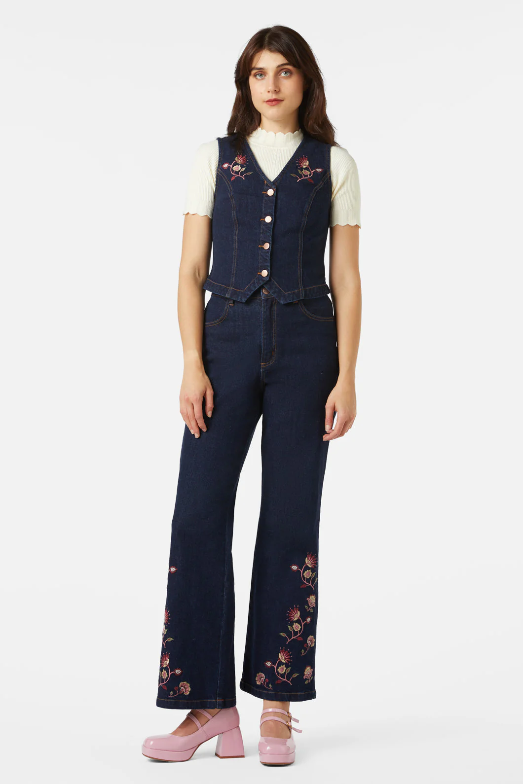 Boho Paisley Embroidered Vest - Olabens