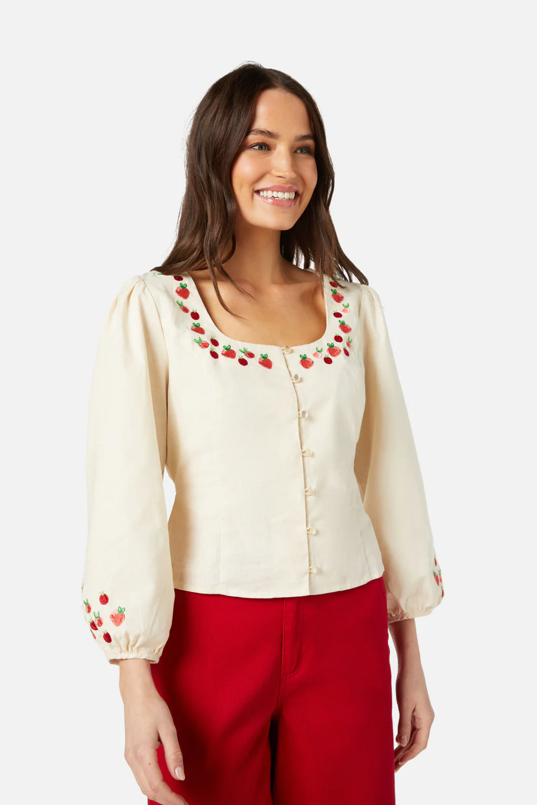 Bessie Embroidered Top - Olabens