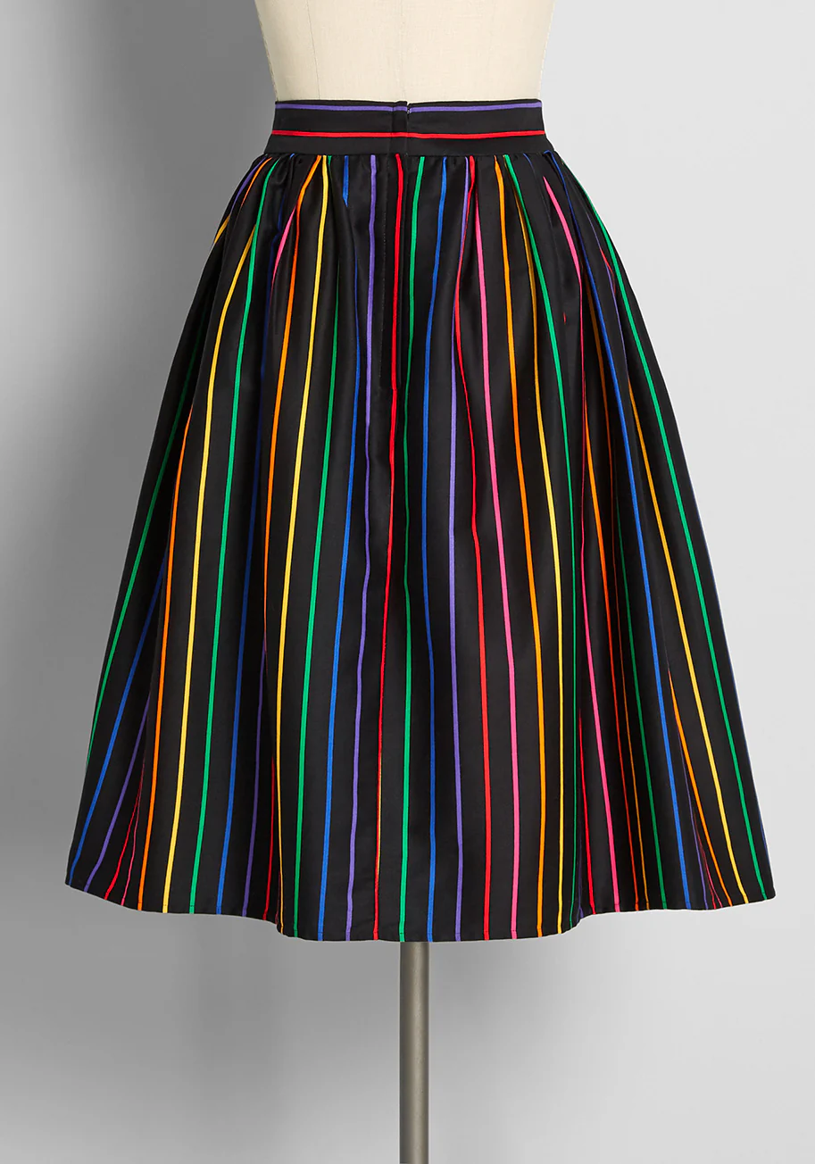 Rainbow Embraces Swing Skirt - Olabens