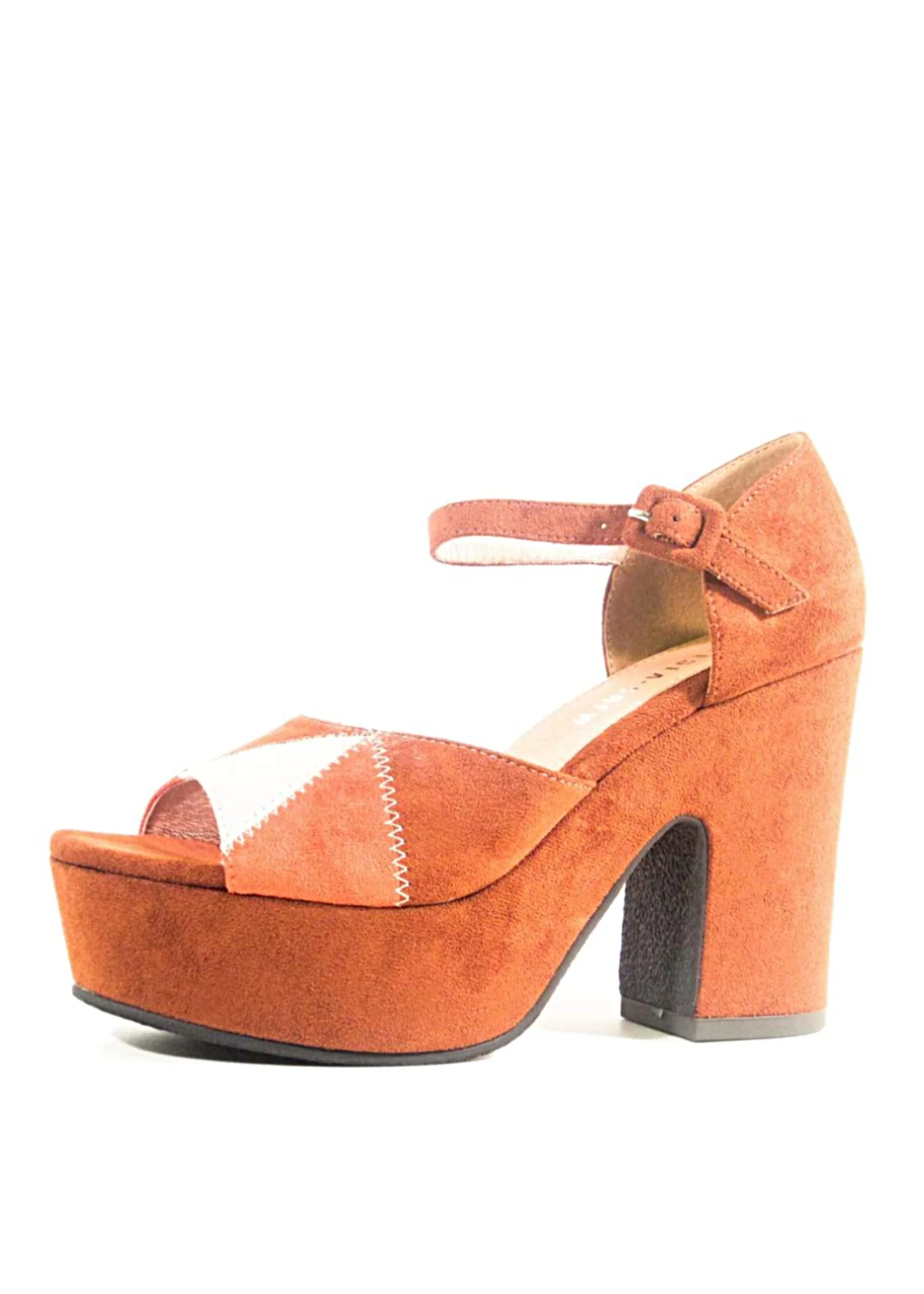 Quilted Patchwork Platform Heels - Olabens