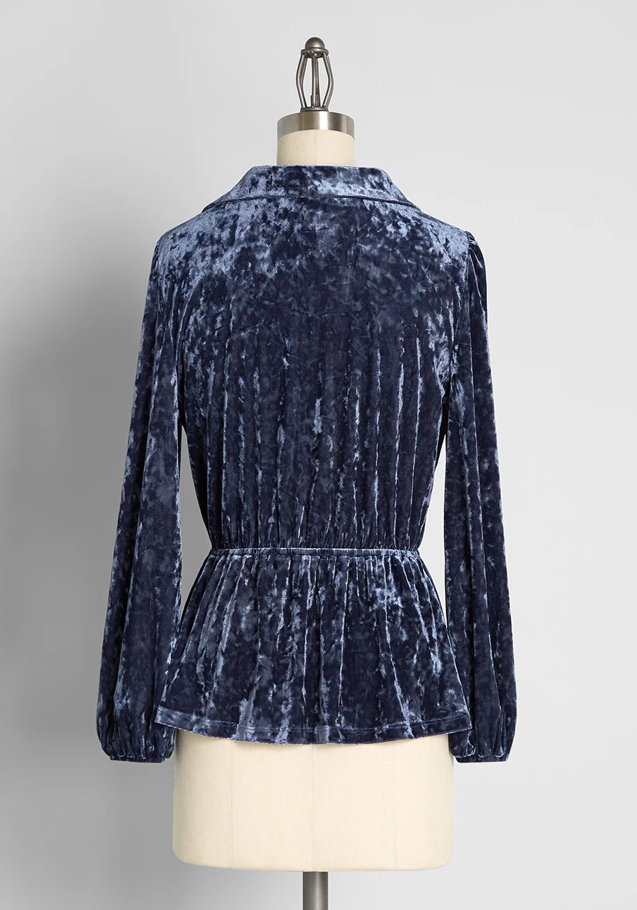 Peak Of Chic Velvet Top - Olabens