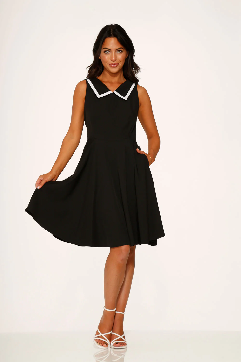 Black & White Swing Dress - Olabens