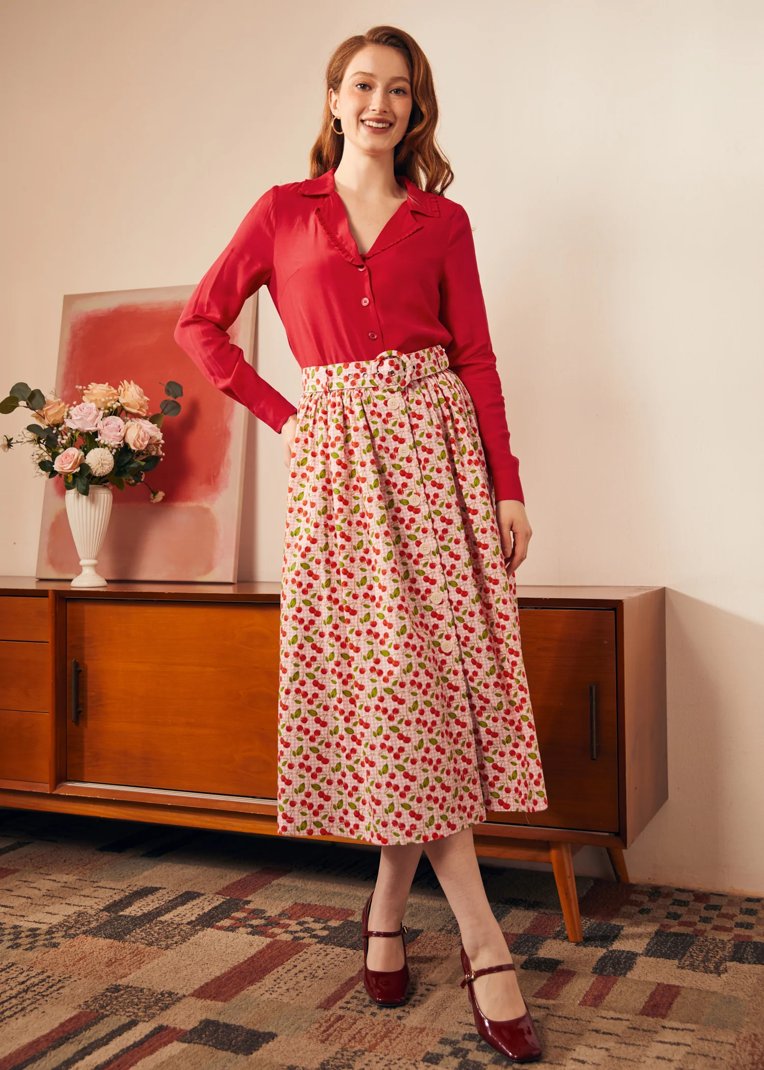 Starlet Power Button-Down Top - Olabens