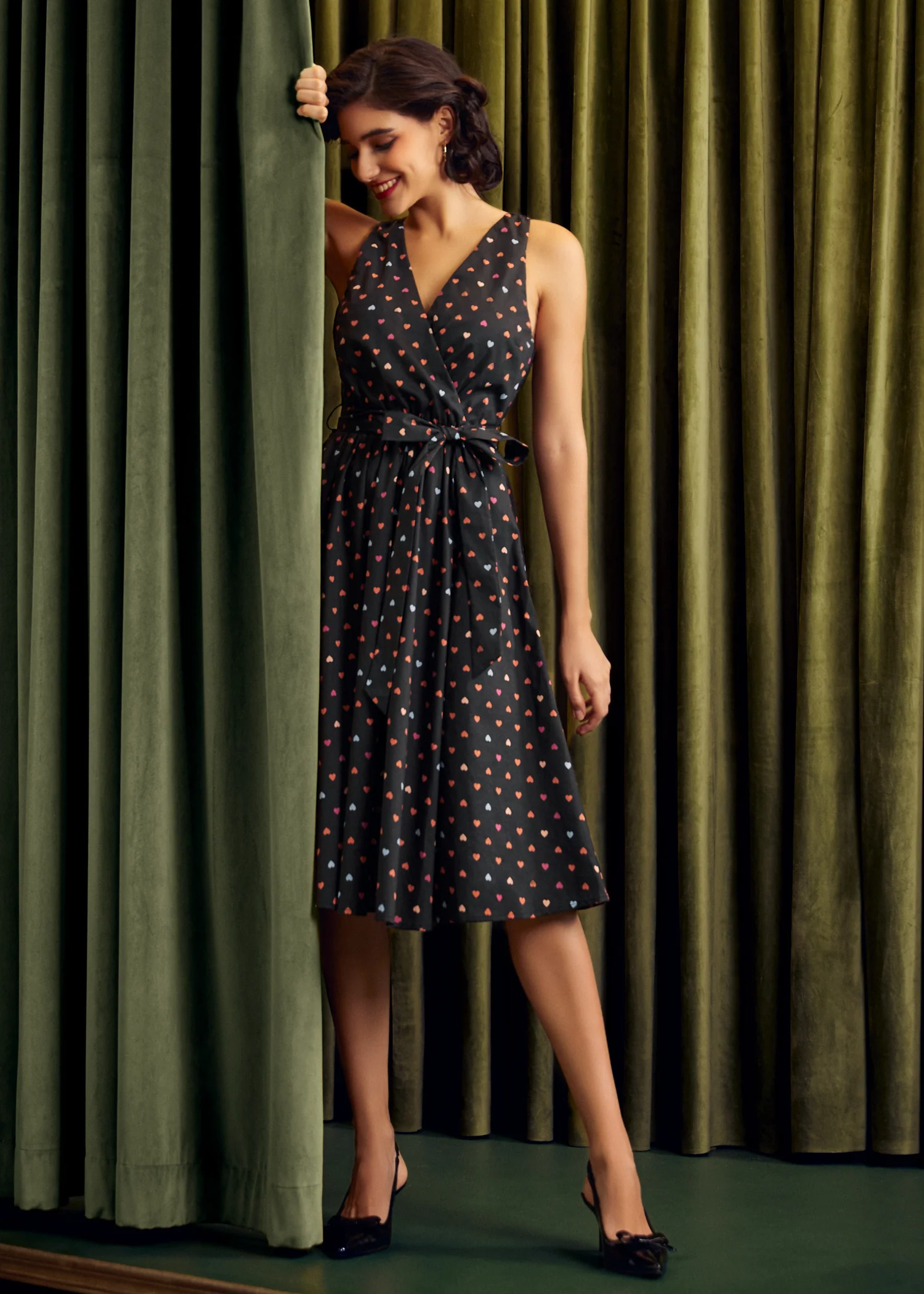 Instant Energy Faux-Wrap Dress - Olabens