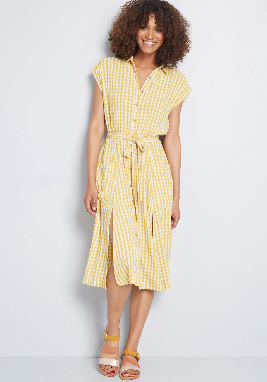 Aligned Design Shirt Dress - Olabens