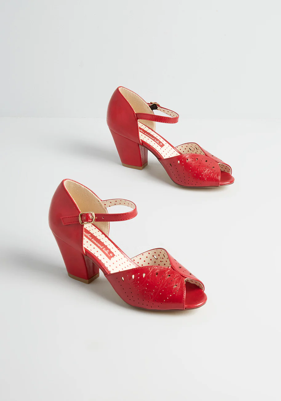 Can't Party Wait Peep-Toe Heel - Olabens