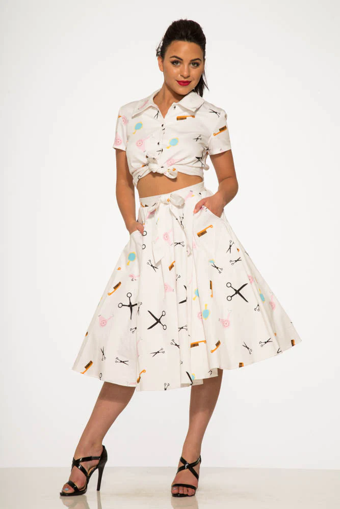 Beauty Salon Top and Swing Skirt - Olabens