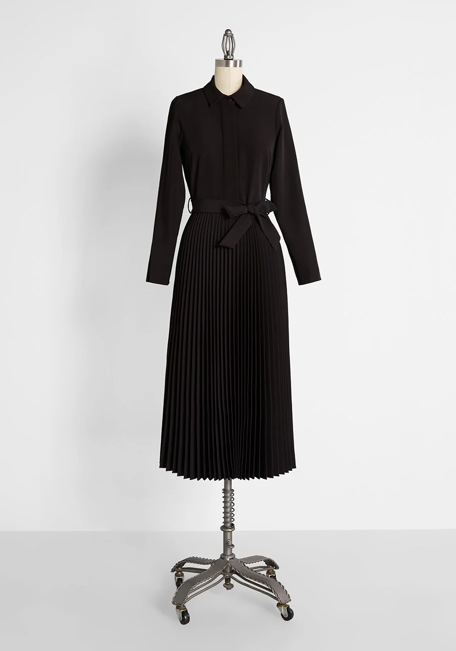 Built to Pleat Midi Dress - Olabens