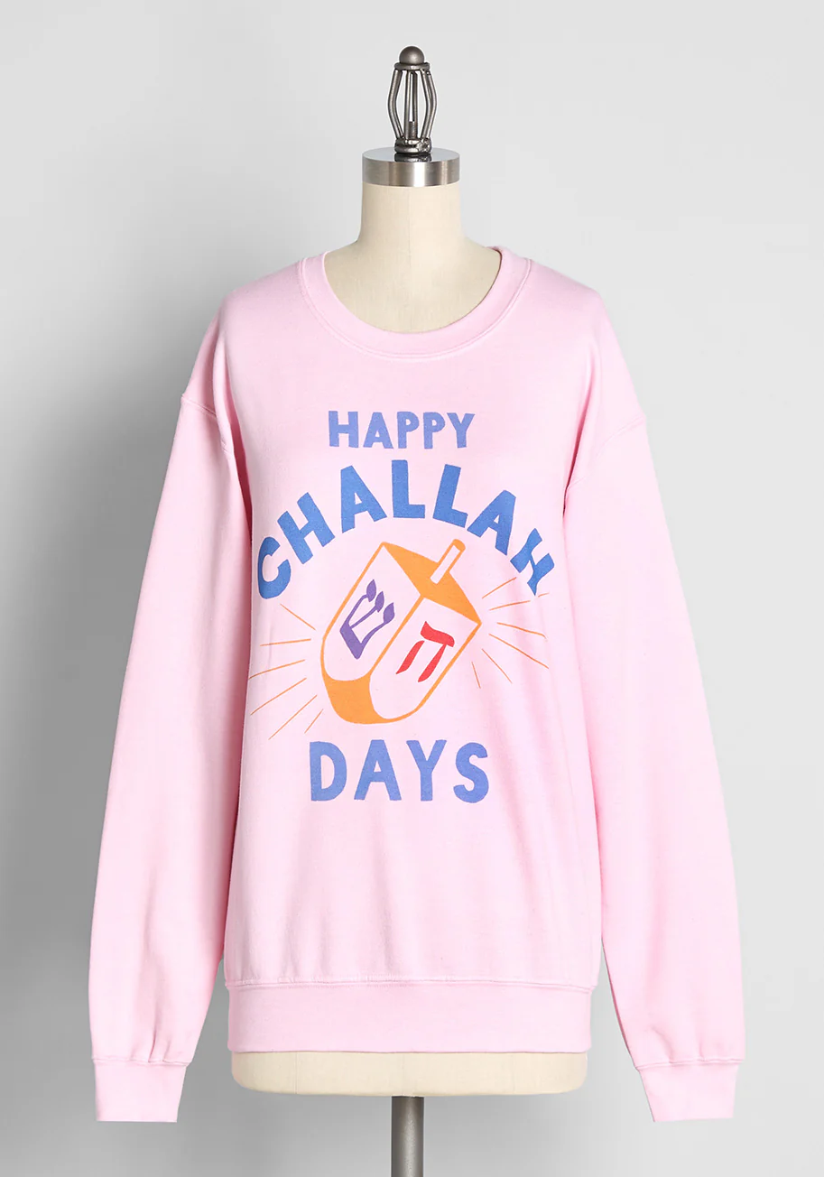 Happy Challah Days Graphic Sweatshirt - Olabens