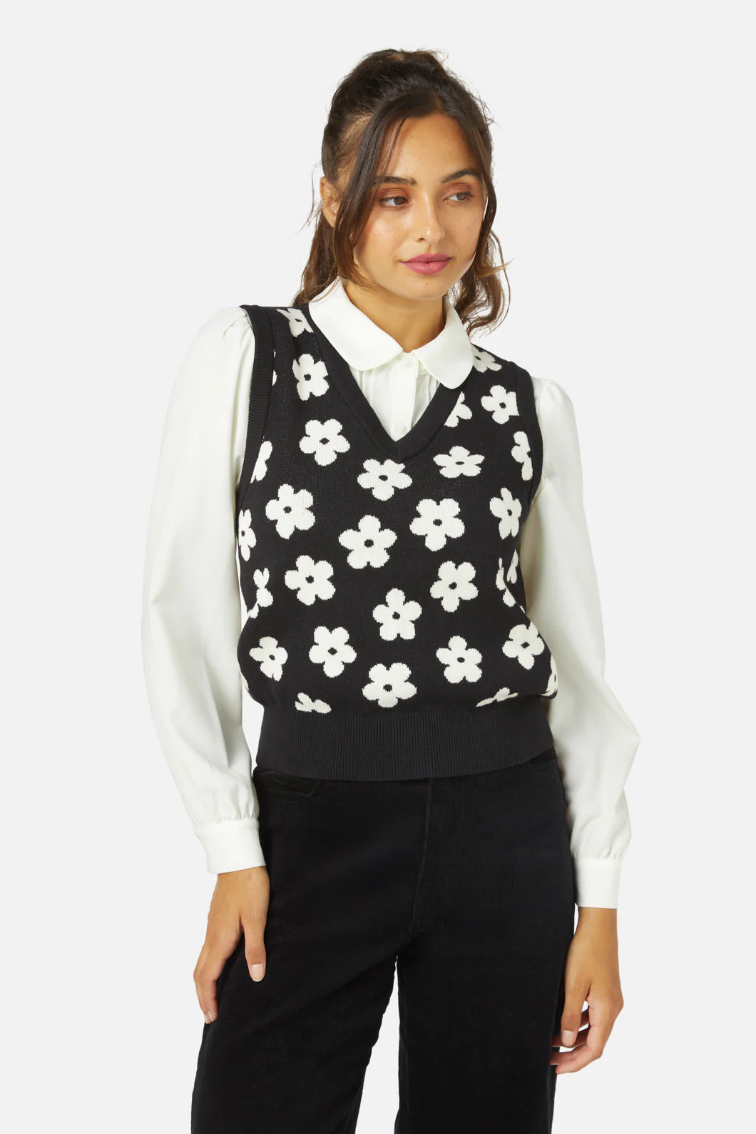 Gigi Daisy Knit Vest - Olabens