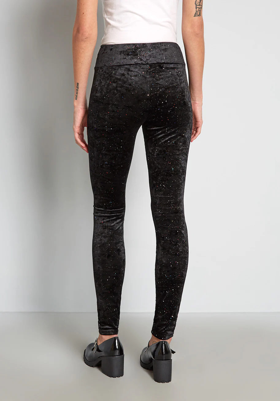 Diamond Sky Velvet Leggings - Olabens
