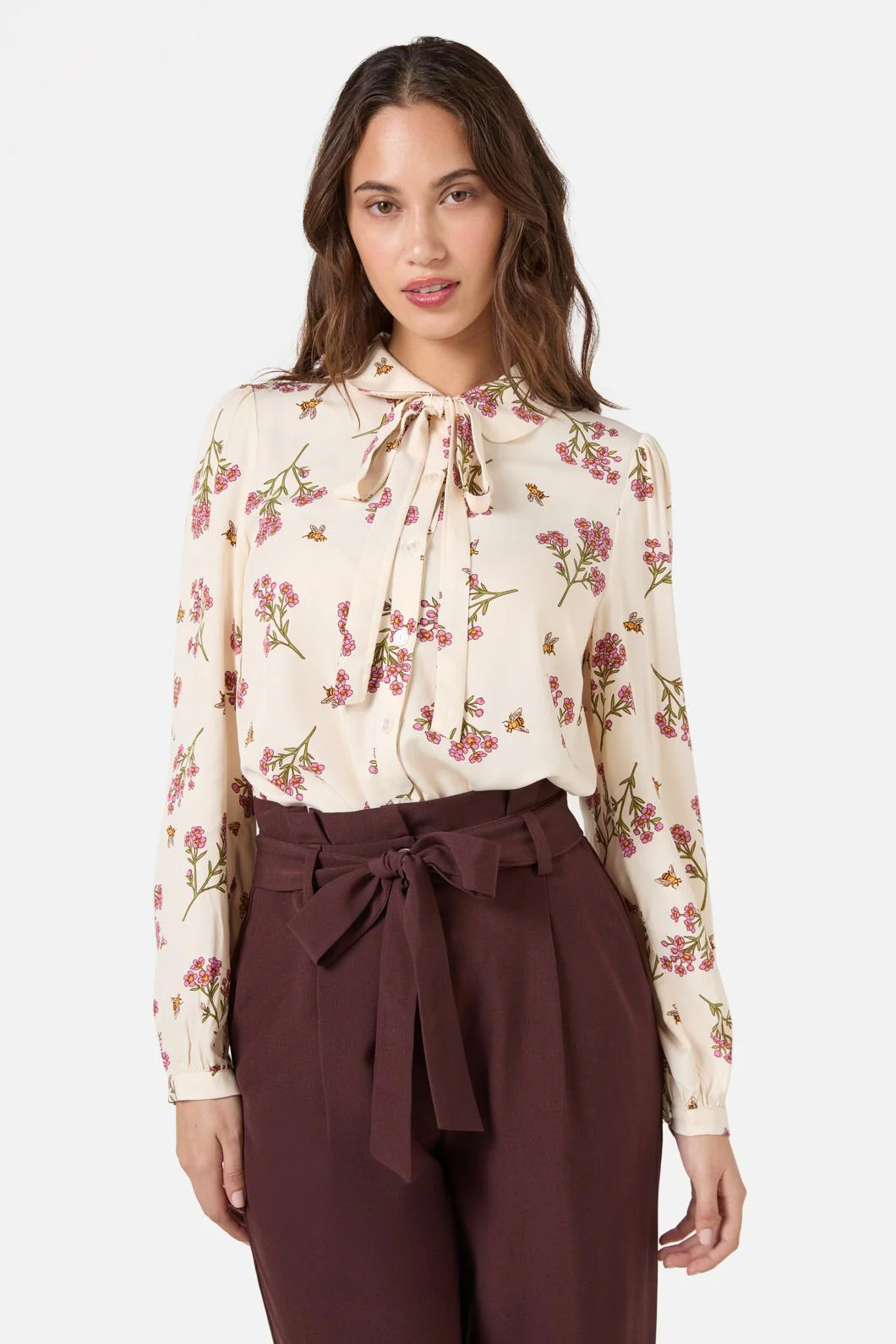 Flora Bee Long Sleeve Blouse - Olabens