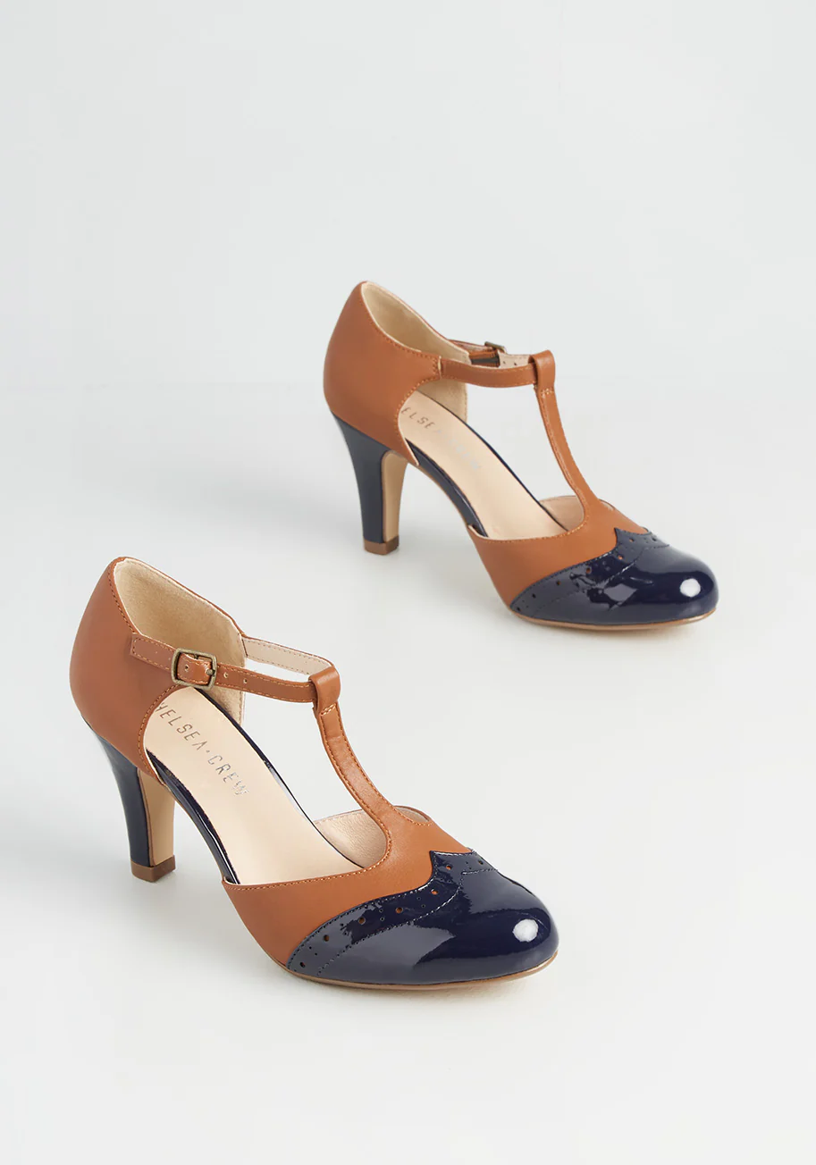 Vivacious Vibes T-Strap Heel - Olabens