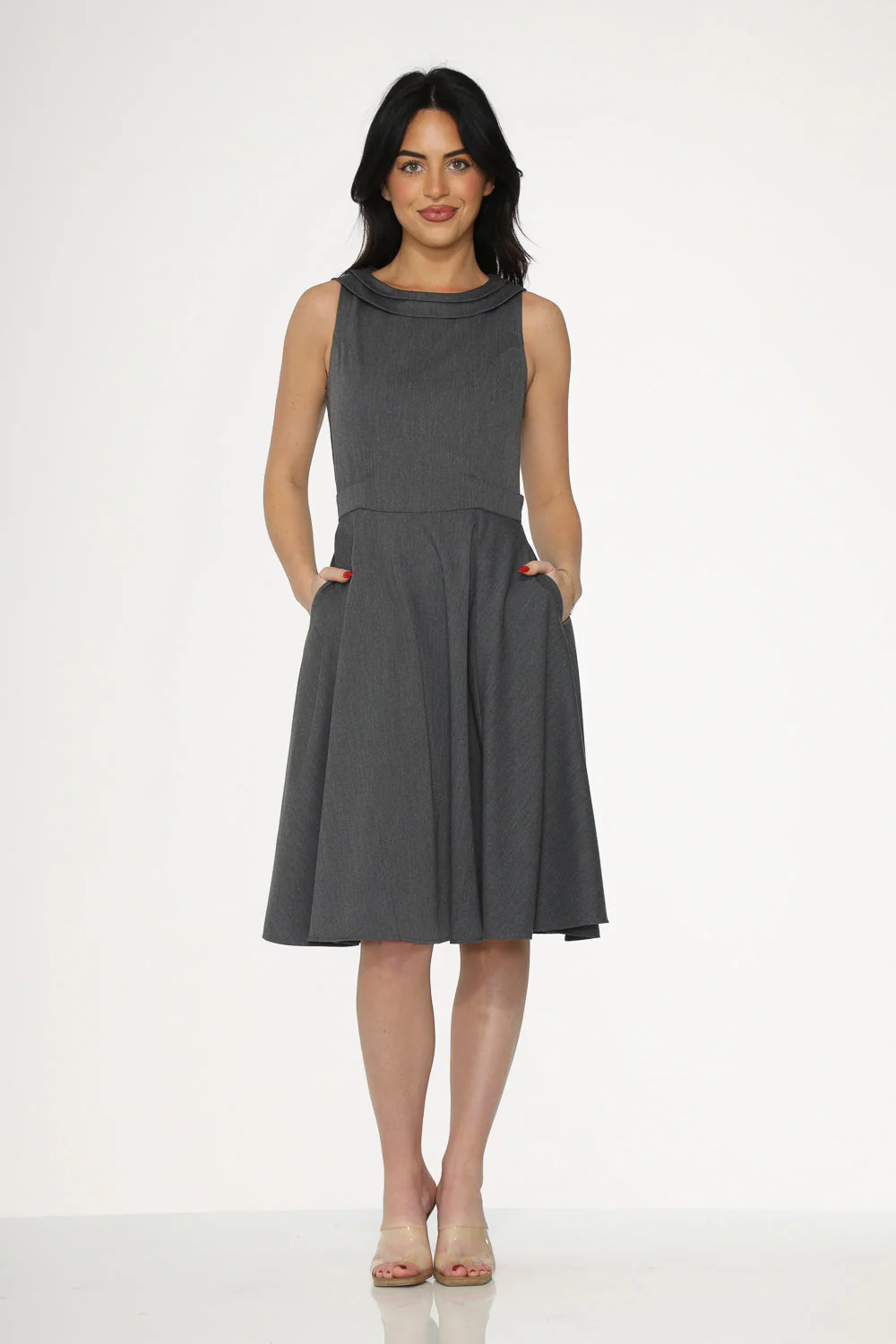 Grey Swing Dress - Olabens