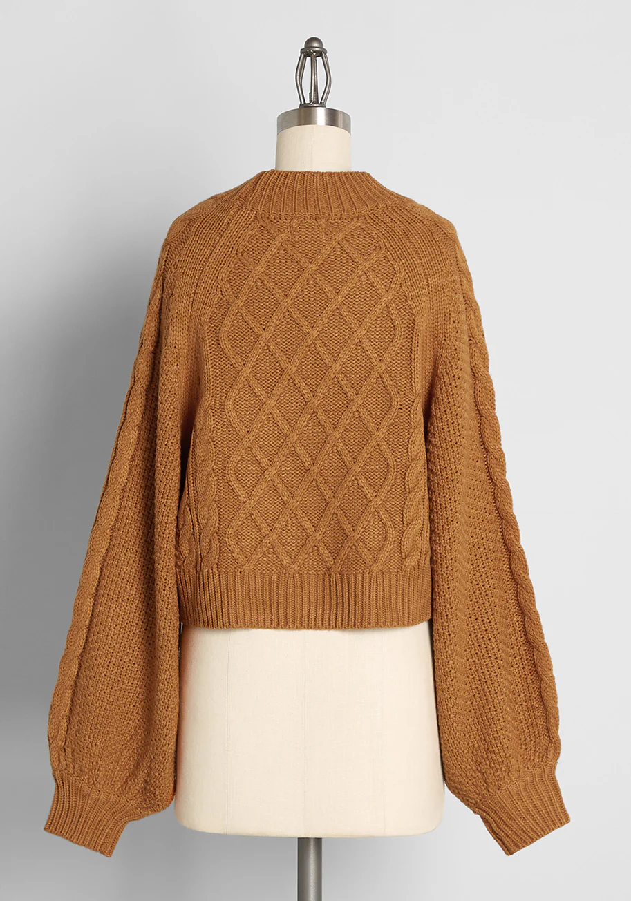 Crossing My Mind Cable Knit Sweater - Olabens
