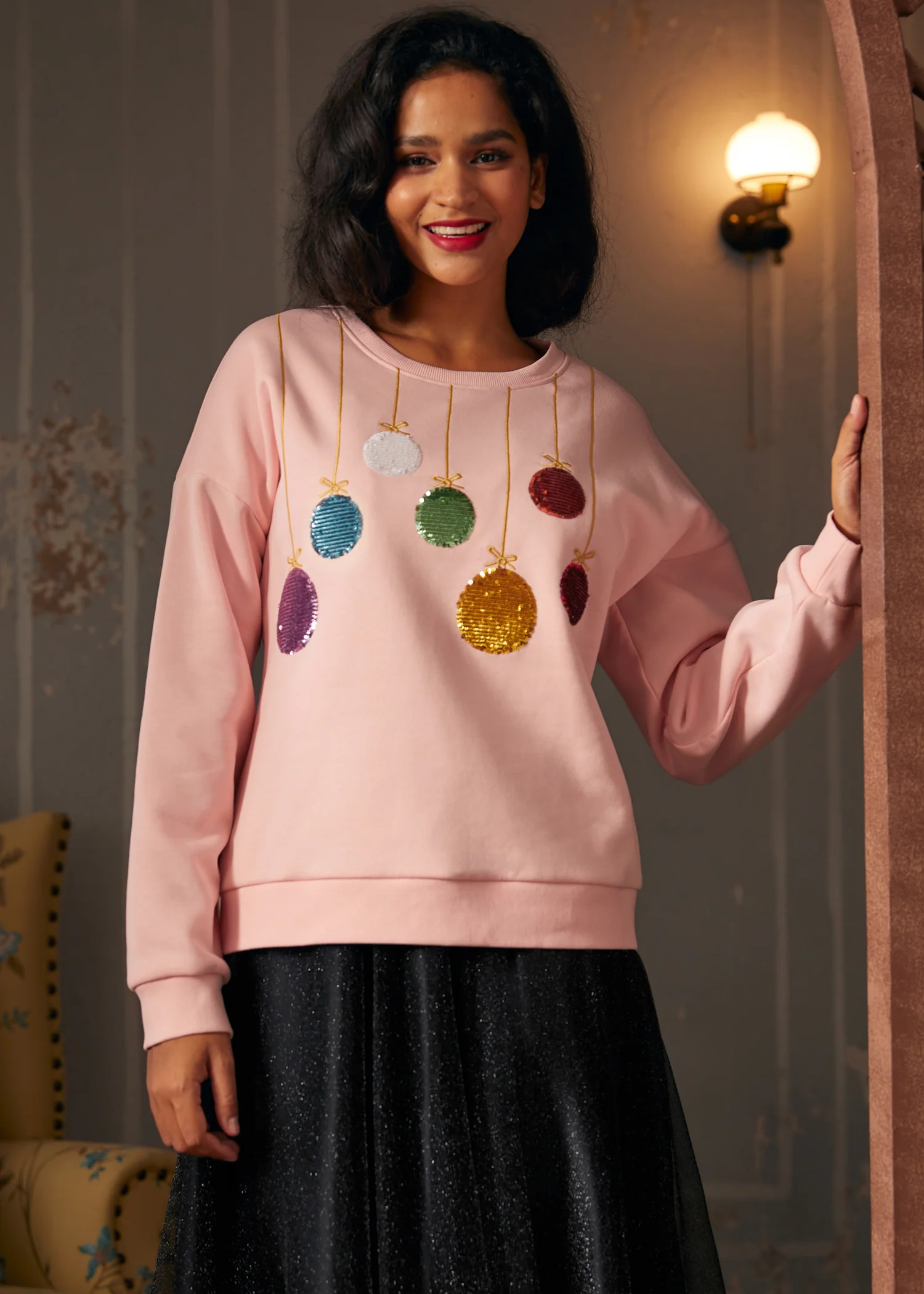 Festive Folly Ball Sweatshirt - Olabens