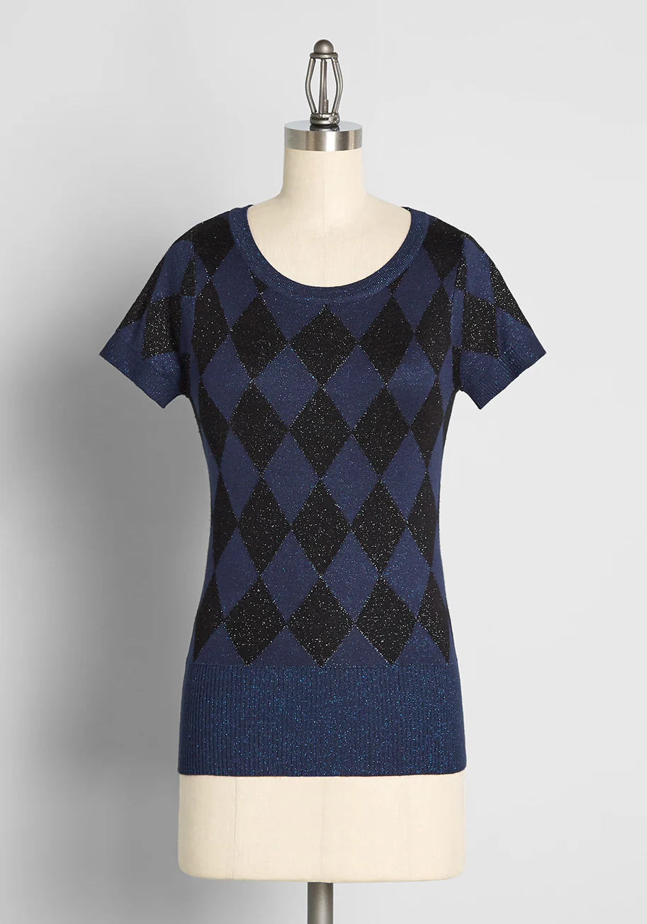 Savor The Shimmer Short Sleeve Sweater - Olabens