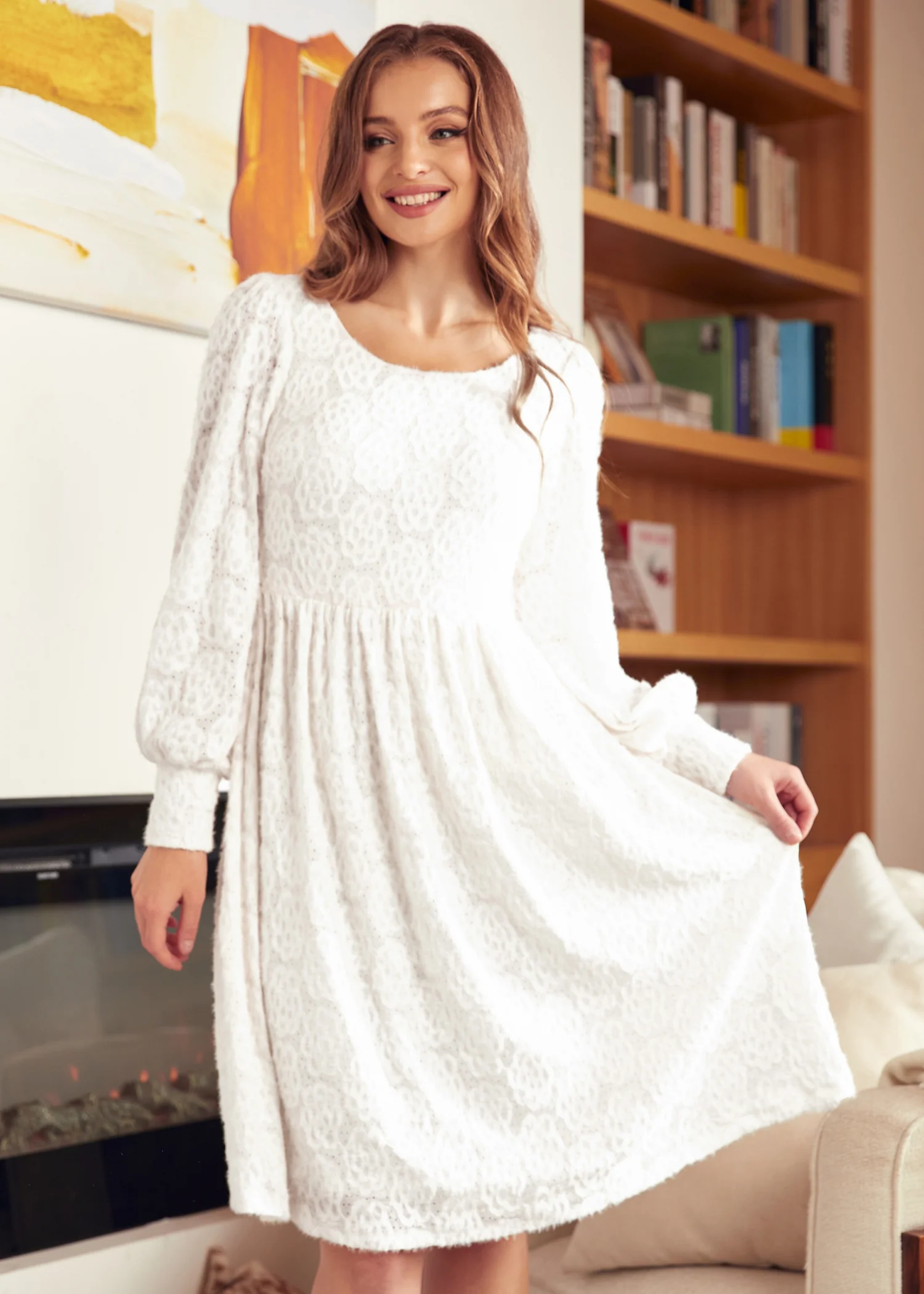 Dazzling in the Discotheque Scoop Neck Dress - Olabens