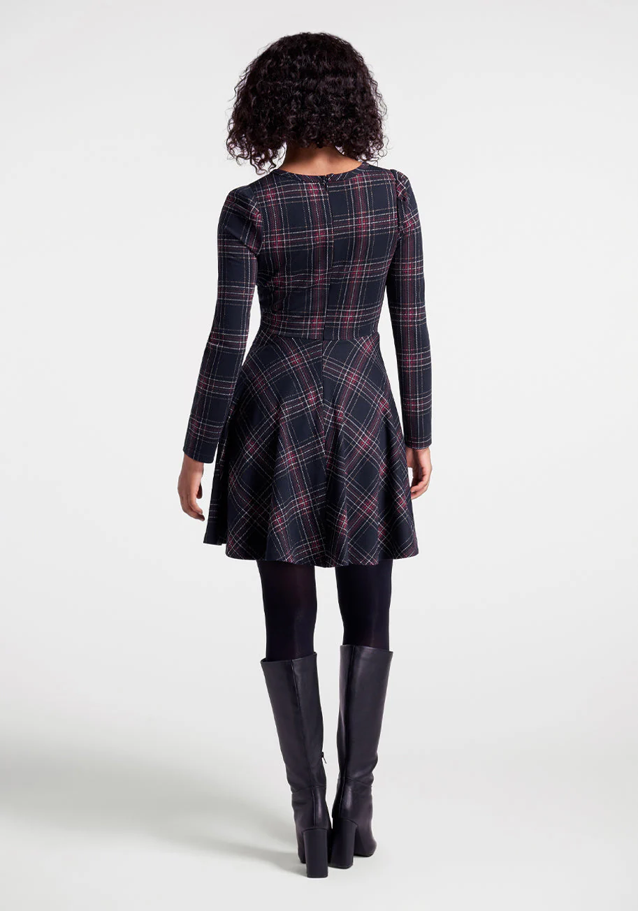 With Wits to Match Fit and Flare Dress - Olabens