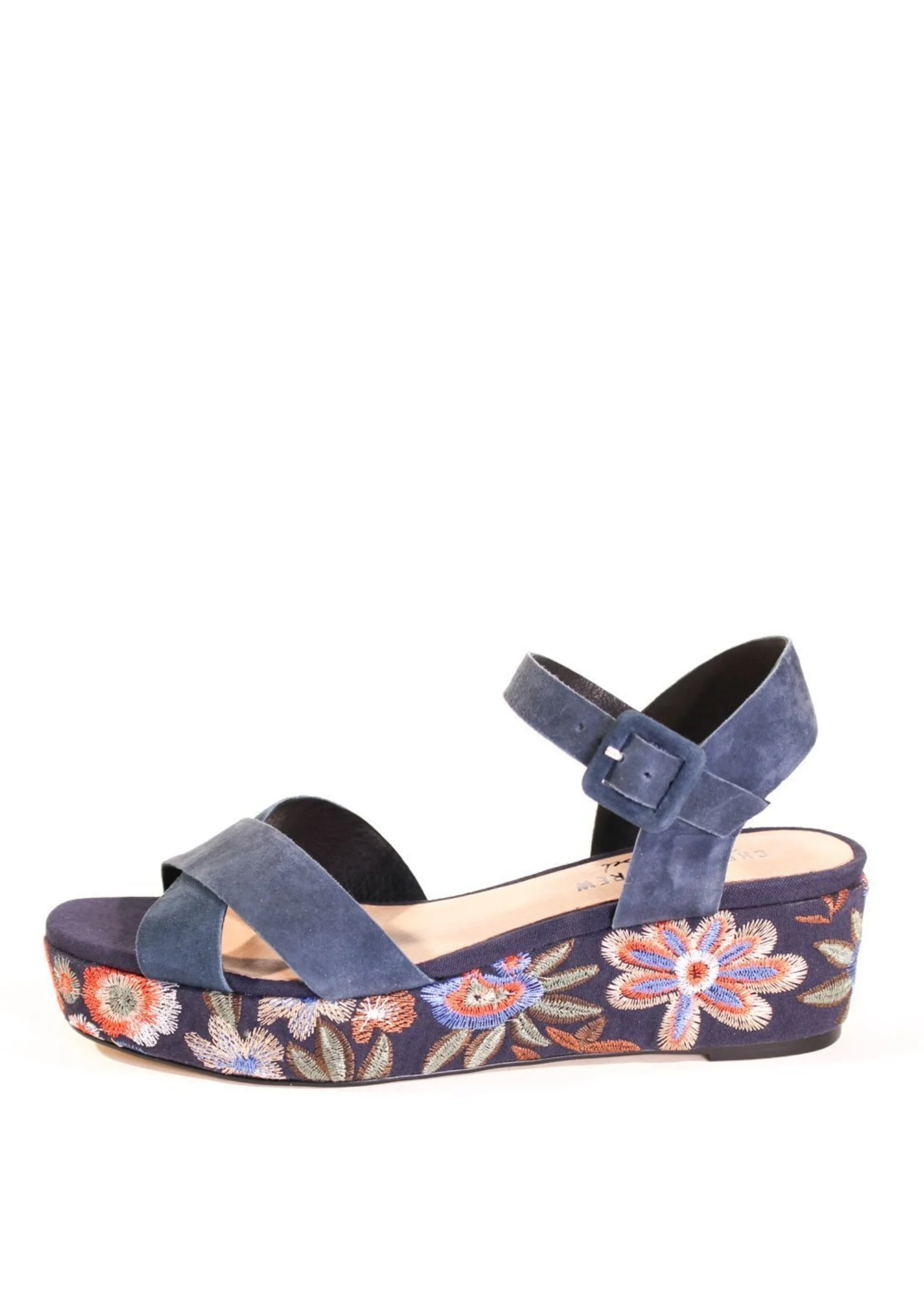 Fancy Embroidered Wedged Sandals - Olabens