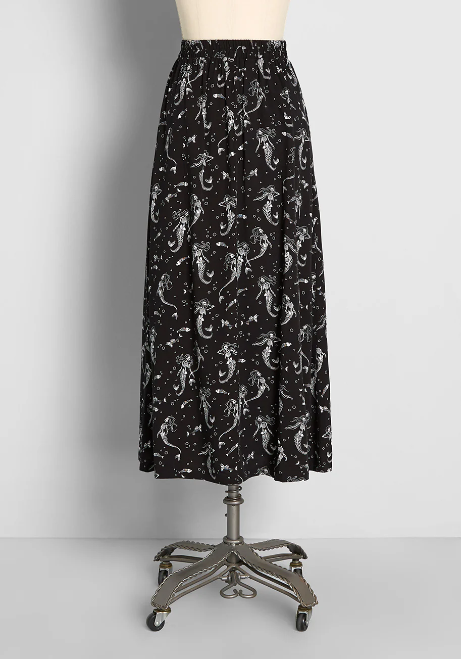 Mermaid Underworld Party Maxi Skirt - Olabens