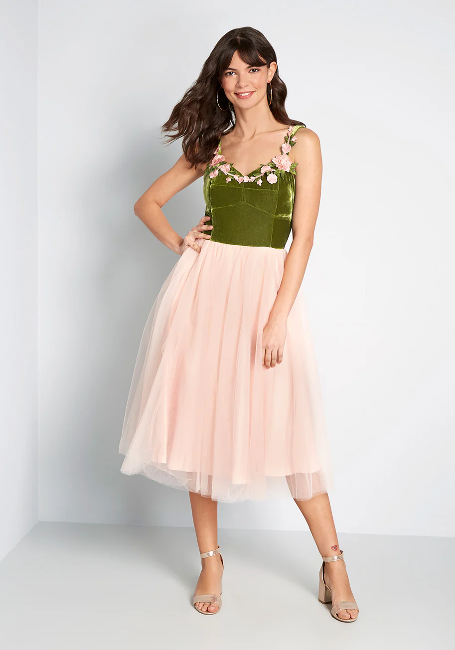 Rose Garden Party Twofer Dress - Olabens