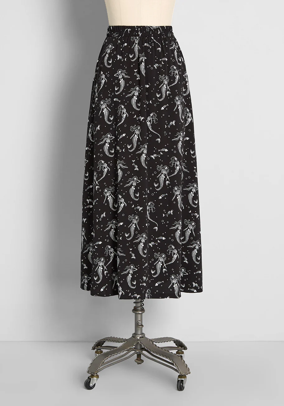 Mermaid Underworld Party Maxi Skirt - Olabens
