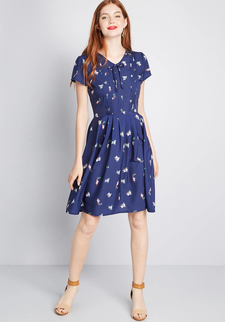 Exploratory Style A-Line Dress - Olabens