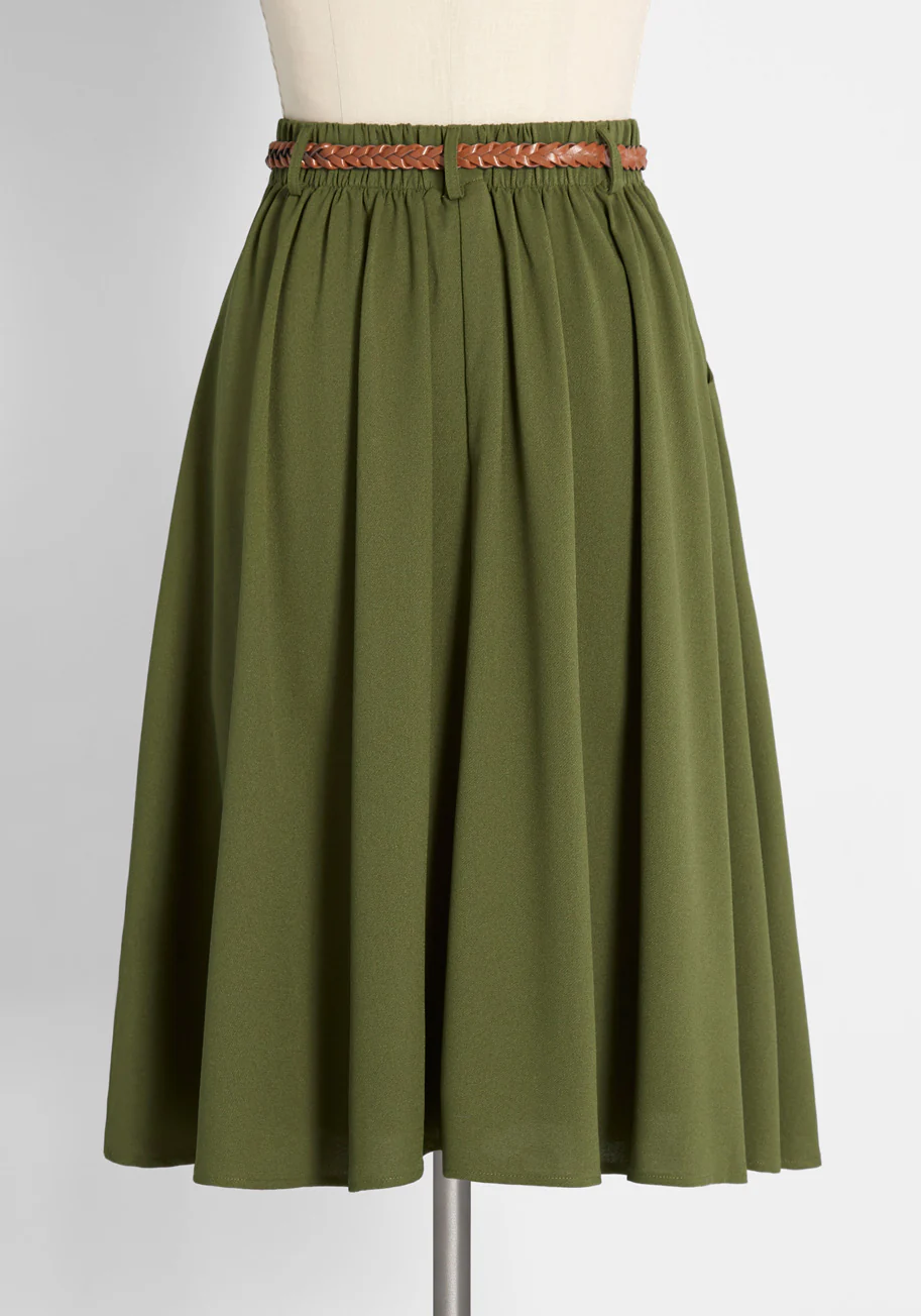 Breathtaking Tiger Lilies Midi Skirt - Olabens