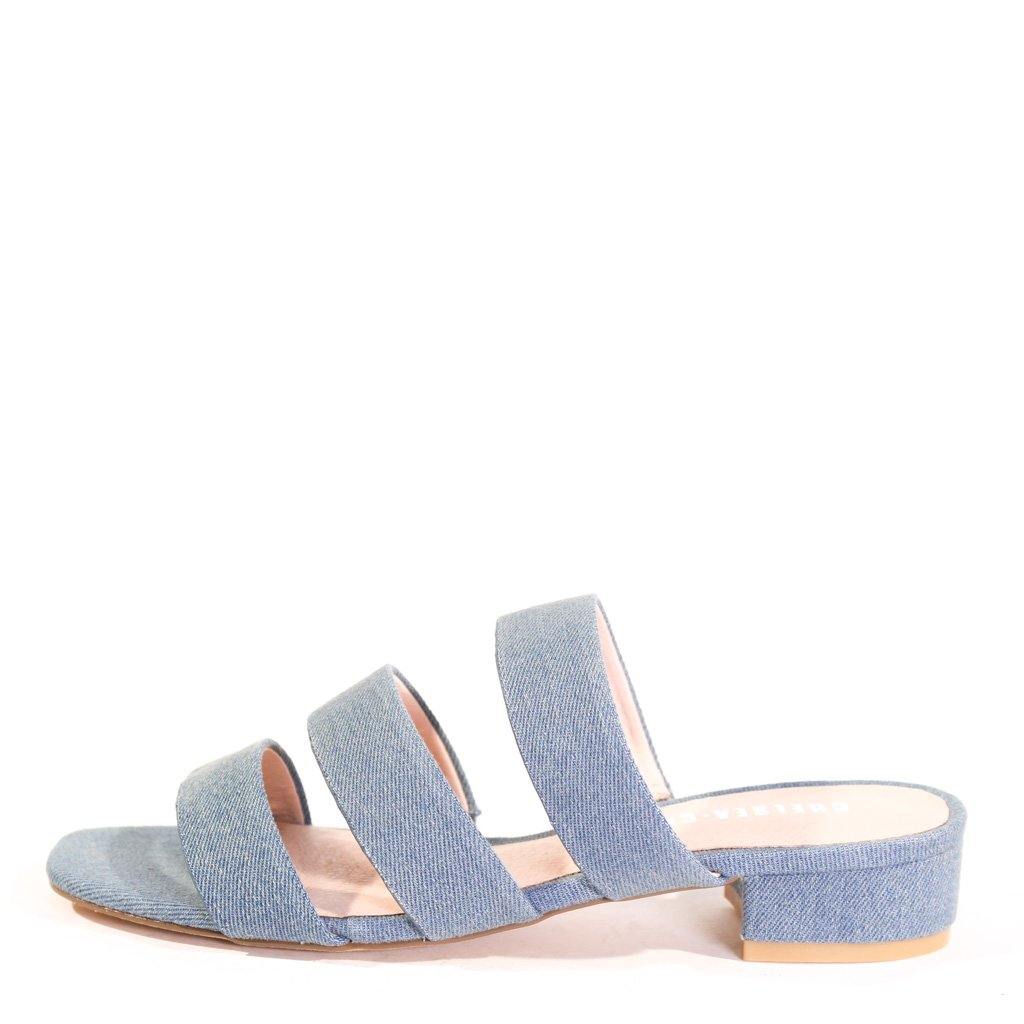 April Denim Sandal Mules - Olabens