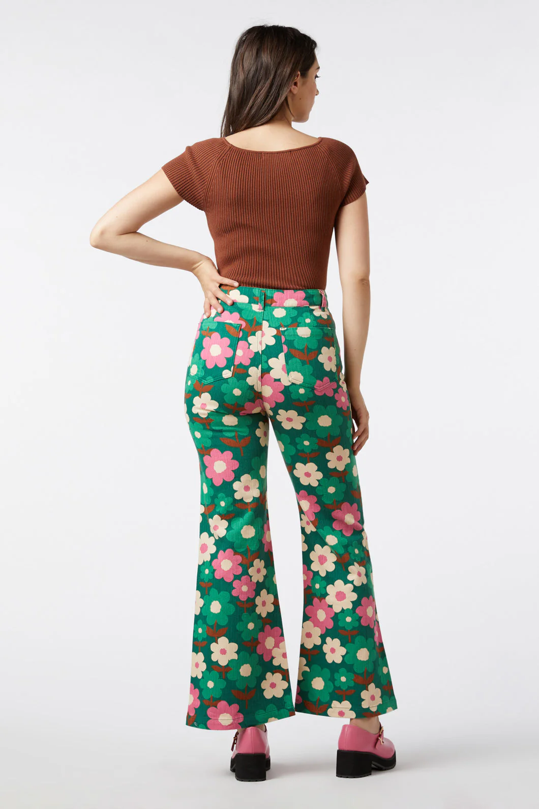Renee Floral Flare Jean - Olabens