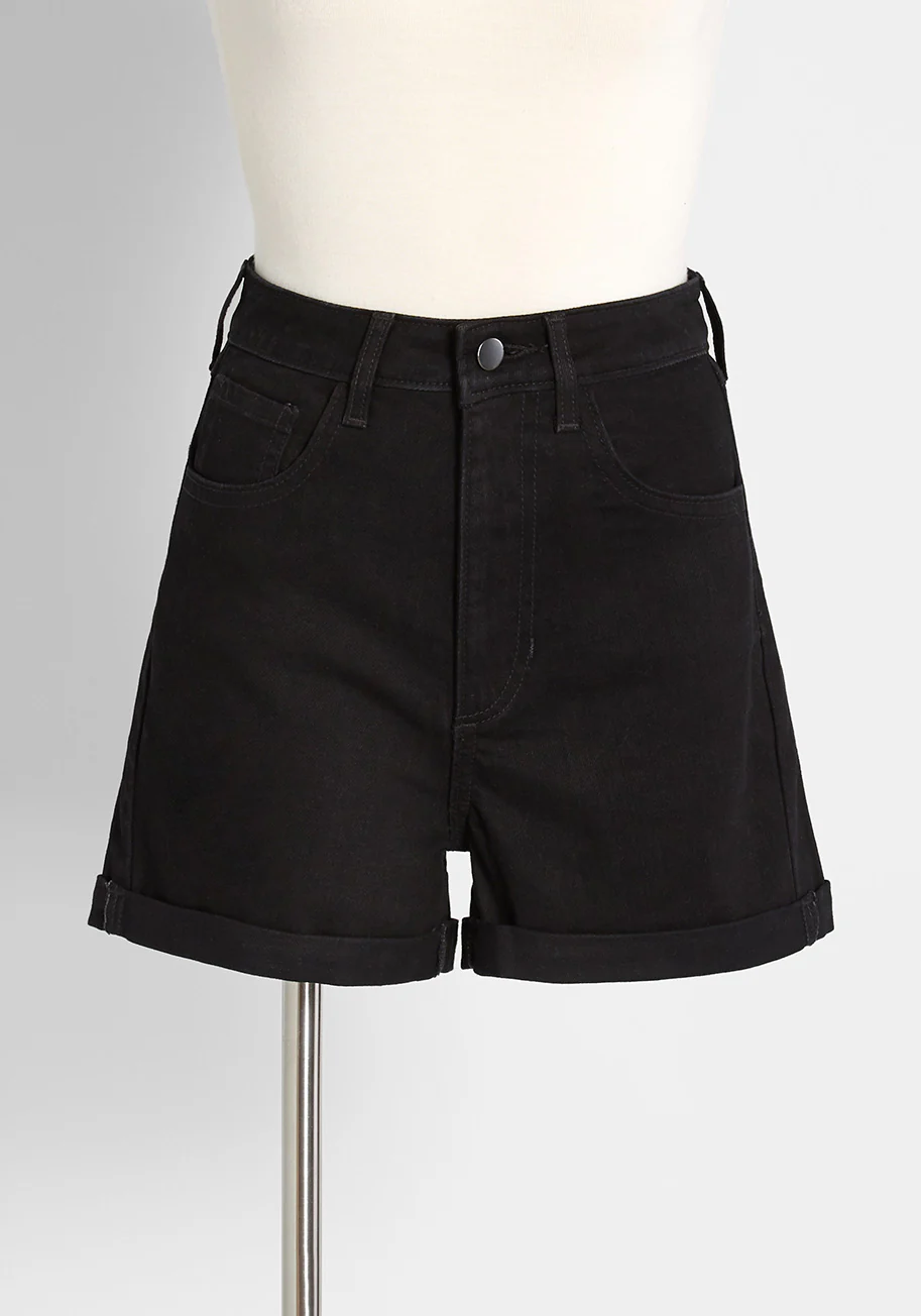 Hot and Fun Summer Nights High-Rise Denim Shorts - Olabens