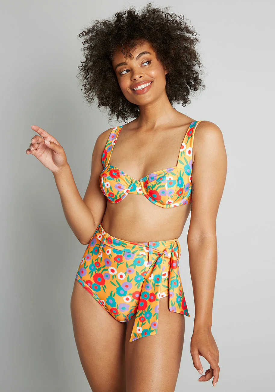 The Greta High-Waisted Bikini Bottom - Olabens