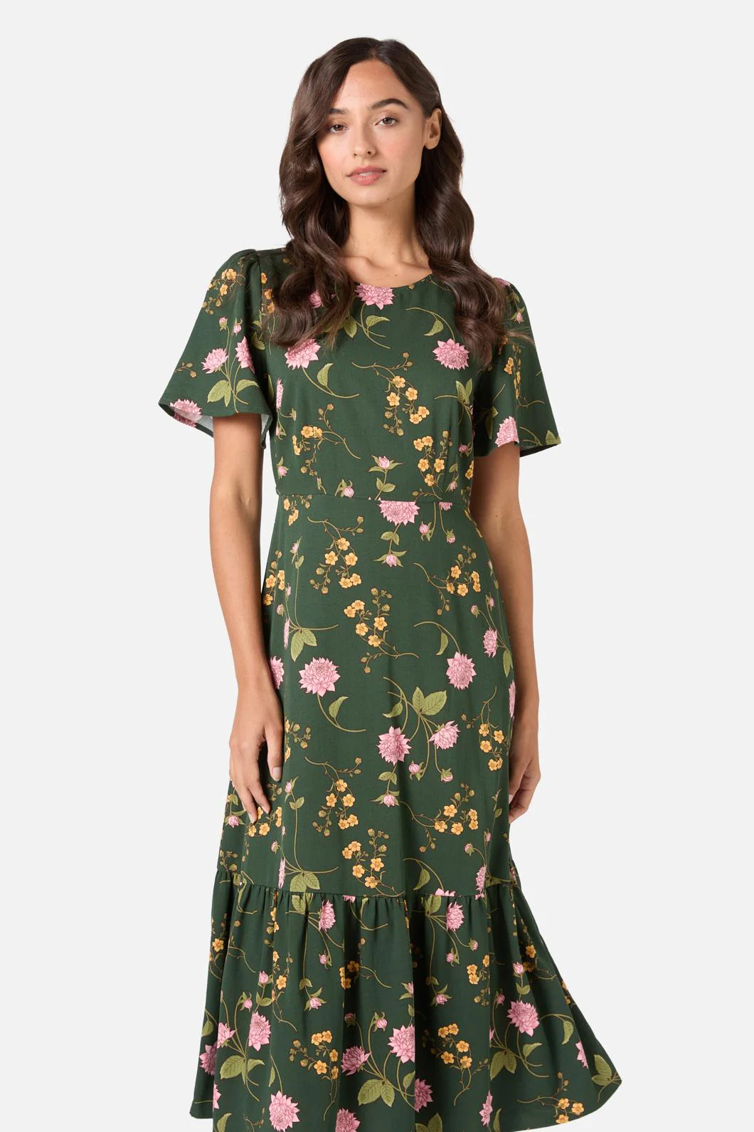Esmerelda Floral Midi Dress - Olabens