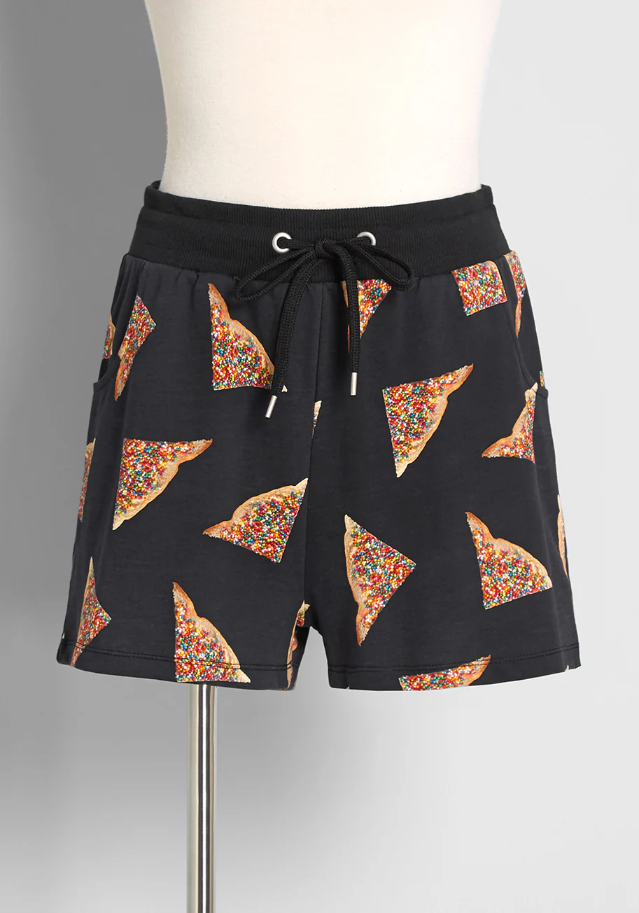 Let's Have A Toast Drawstring Shorts - Olabens