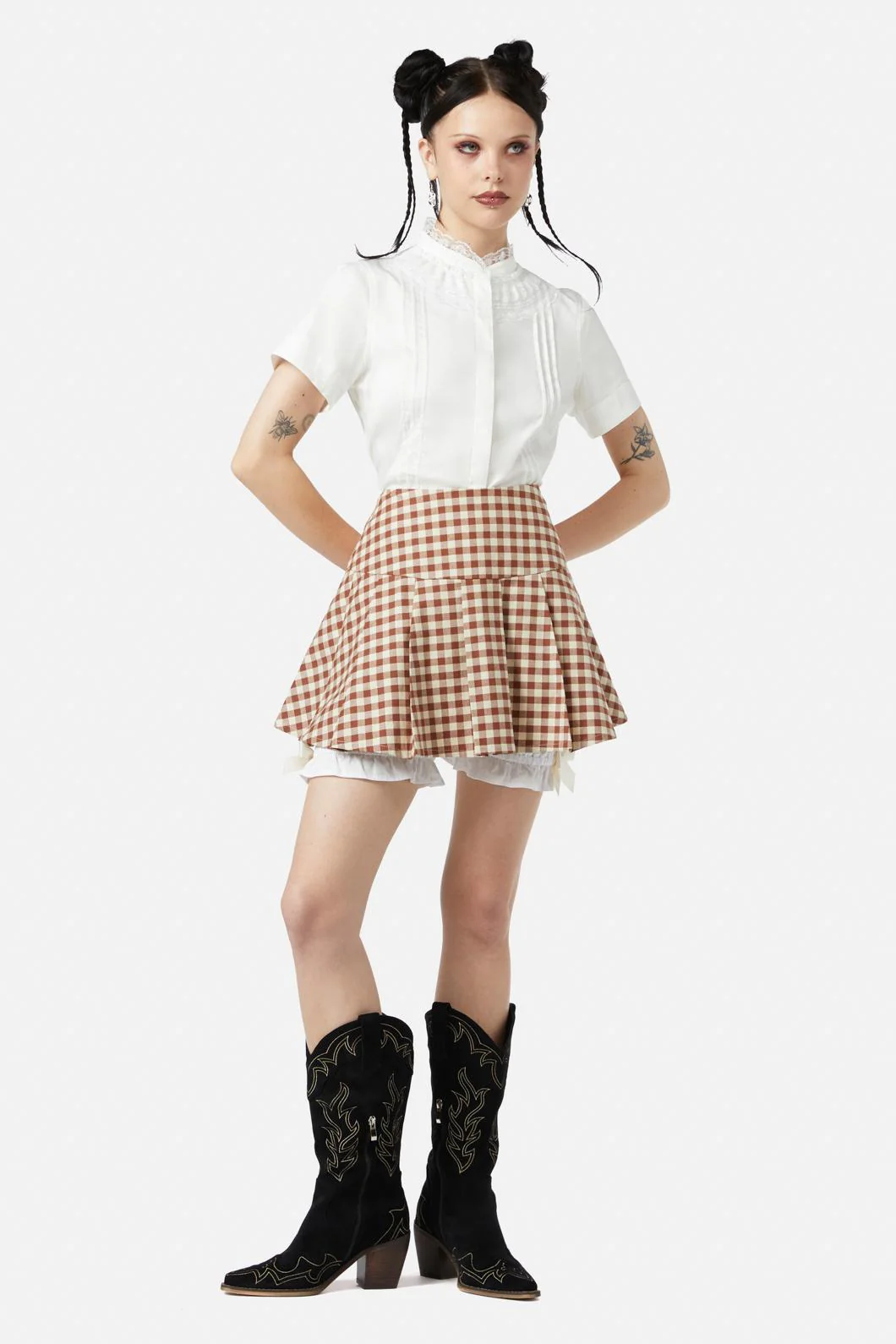 Saloon Gingham Skort - Olabens