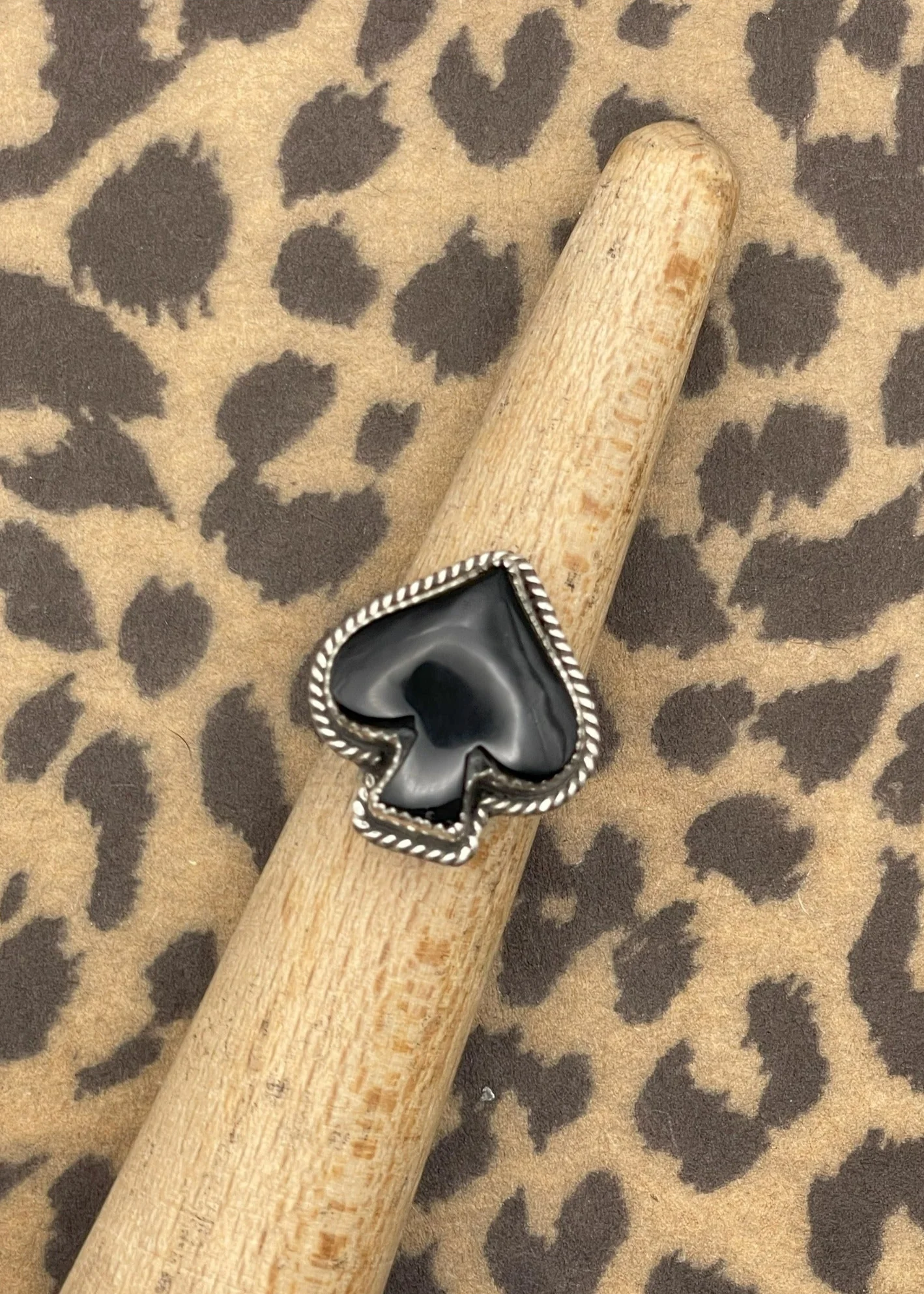 Ace of Spades Black Onyx Ring - Olabens