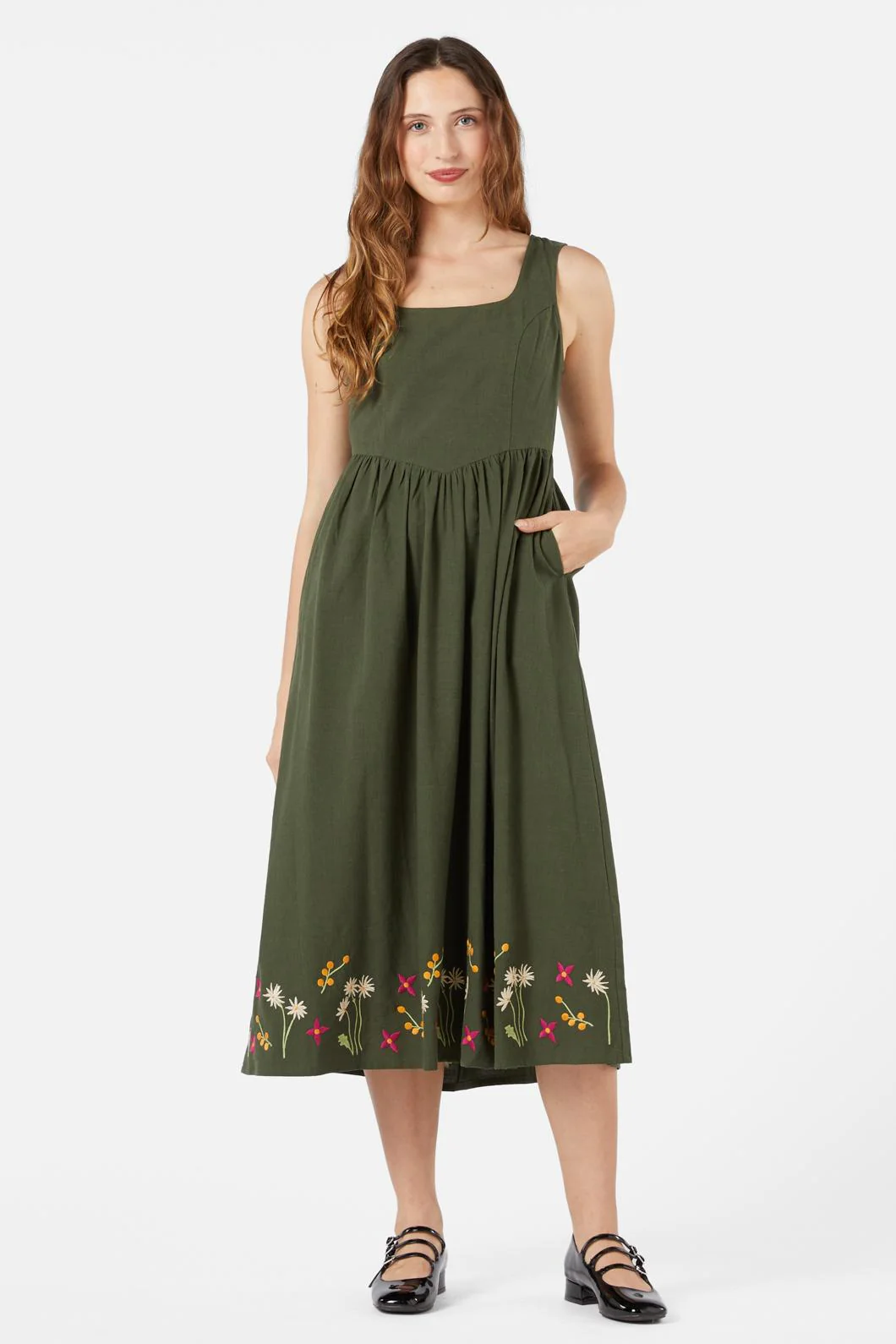 Native Embroidered Midi Dress - Olabens