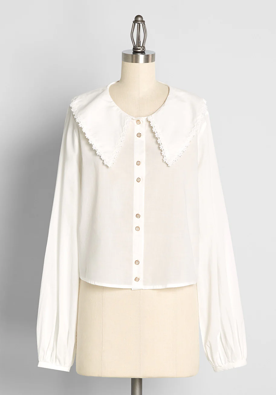 Pure Possibility Button-Up Blouse - Olabens