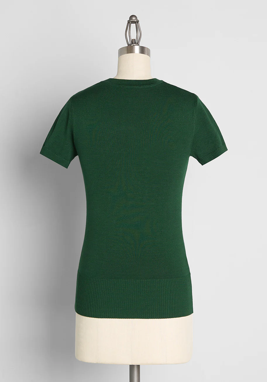 Sweet But Savage Embroidered Knit Top - Olabens