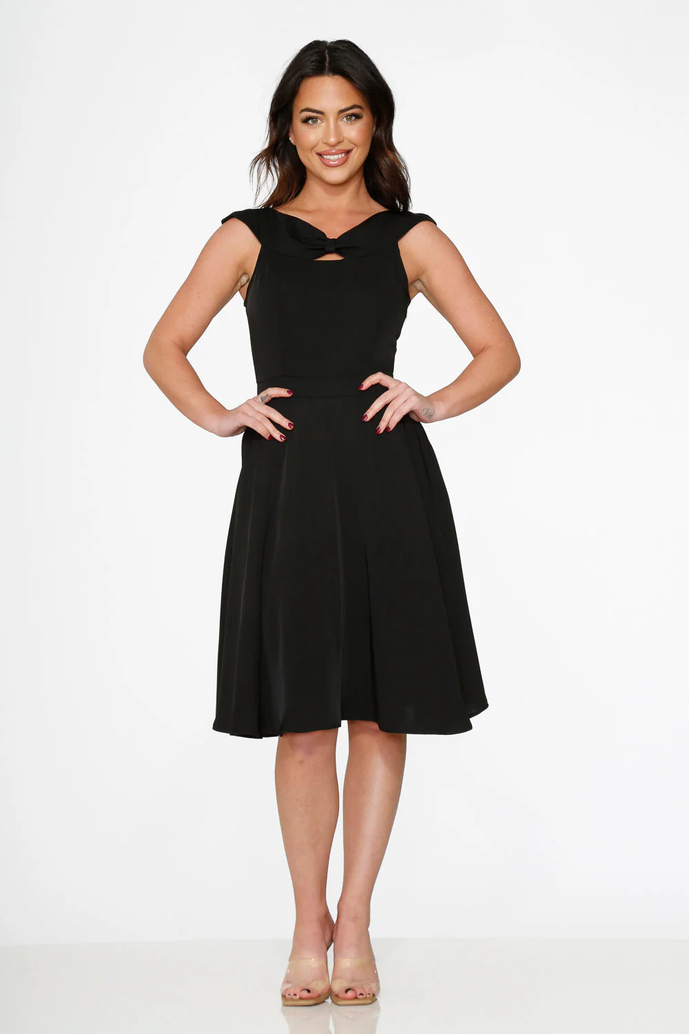 Black Occasional Swing Dress - Olabens