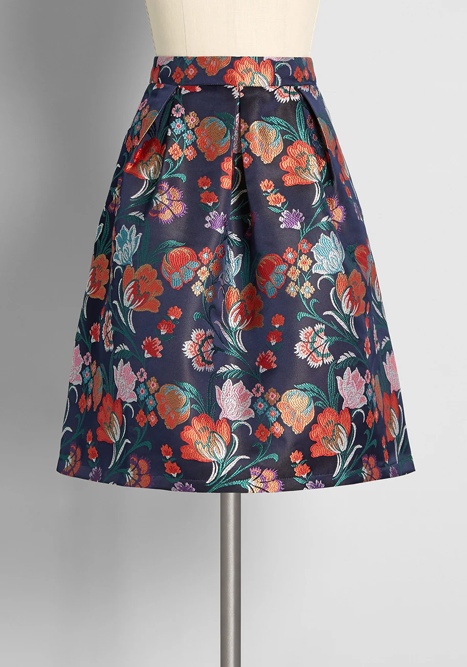 A Winsome Encounter A-Line Skirt - Olabens