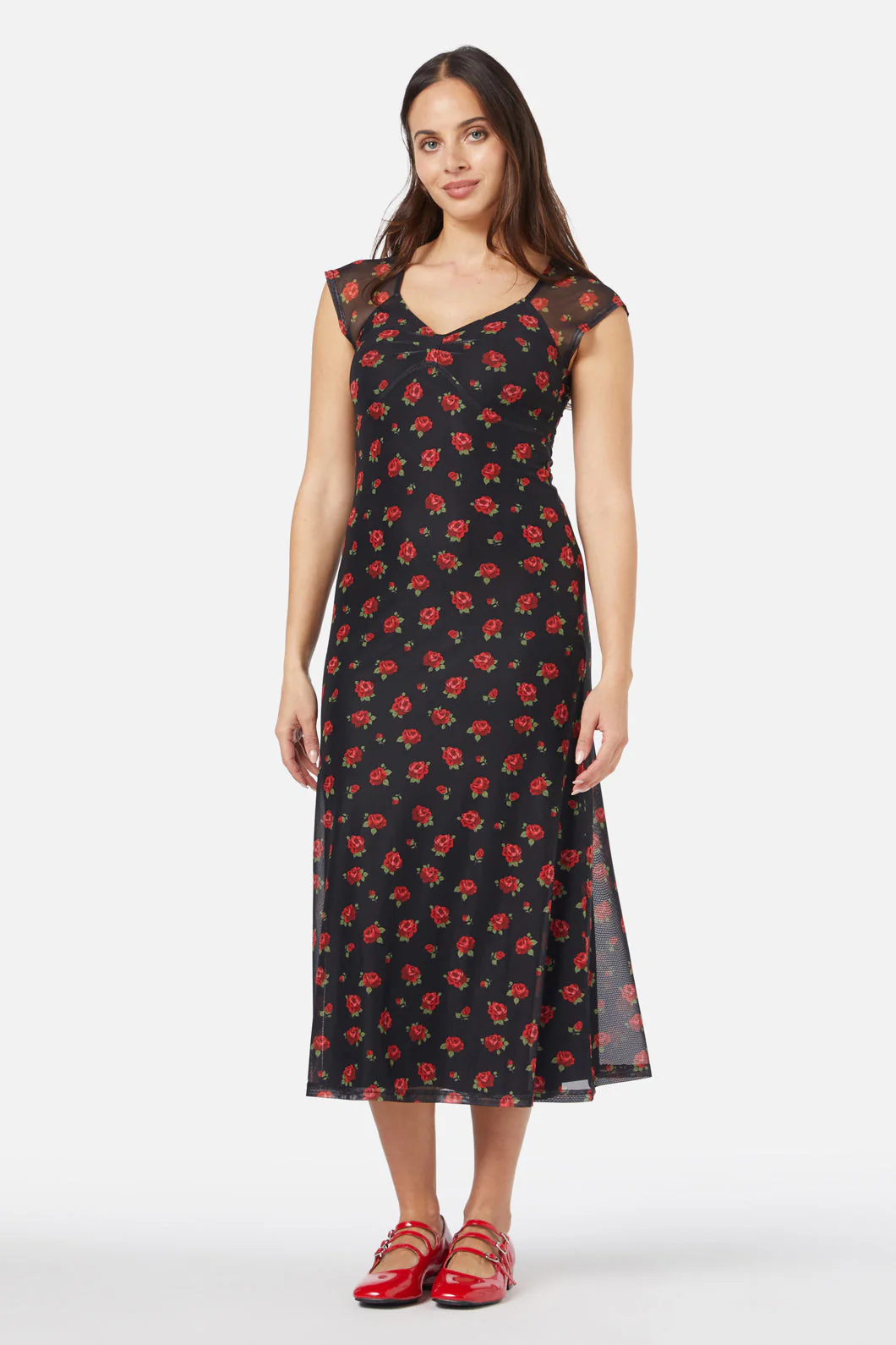 Baby Roses Mesh Dress - Olabens